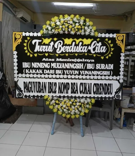 Papan Bunga Duka Kecapi Harjamukti